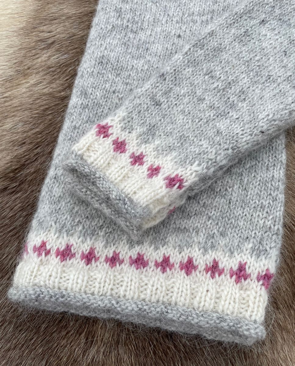 Riddari light ash heather - pink garnpakke