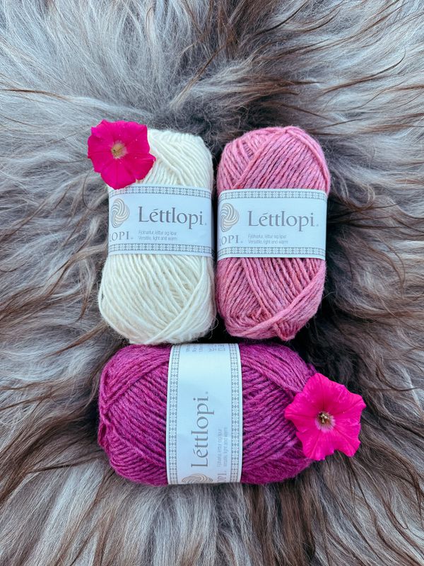 Bringebær Genser - garnpakke