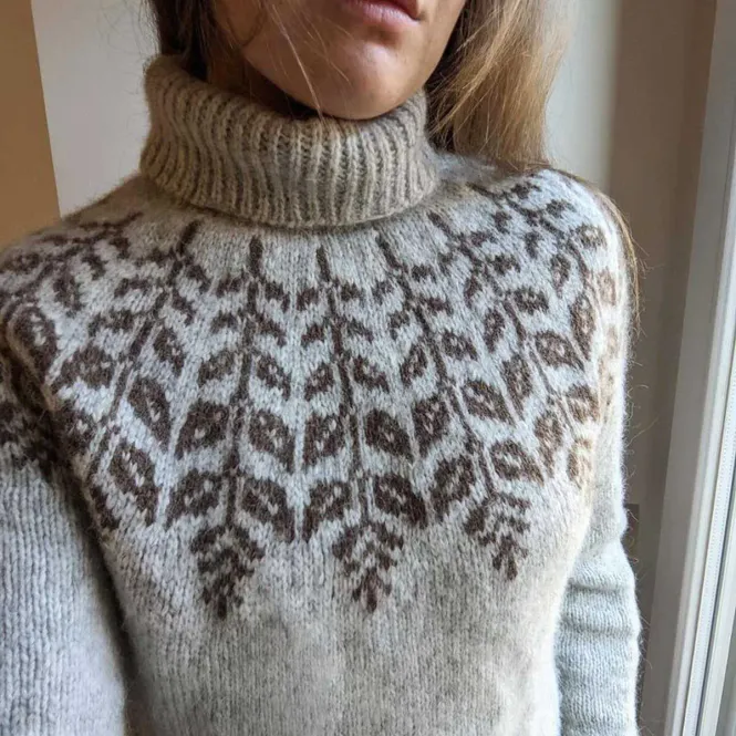 Hovedbilde Kristtjørn sweater -  garnpakke  grå-brun 