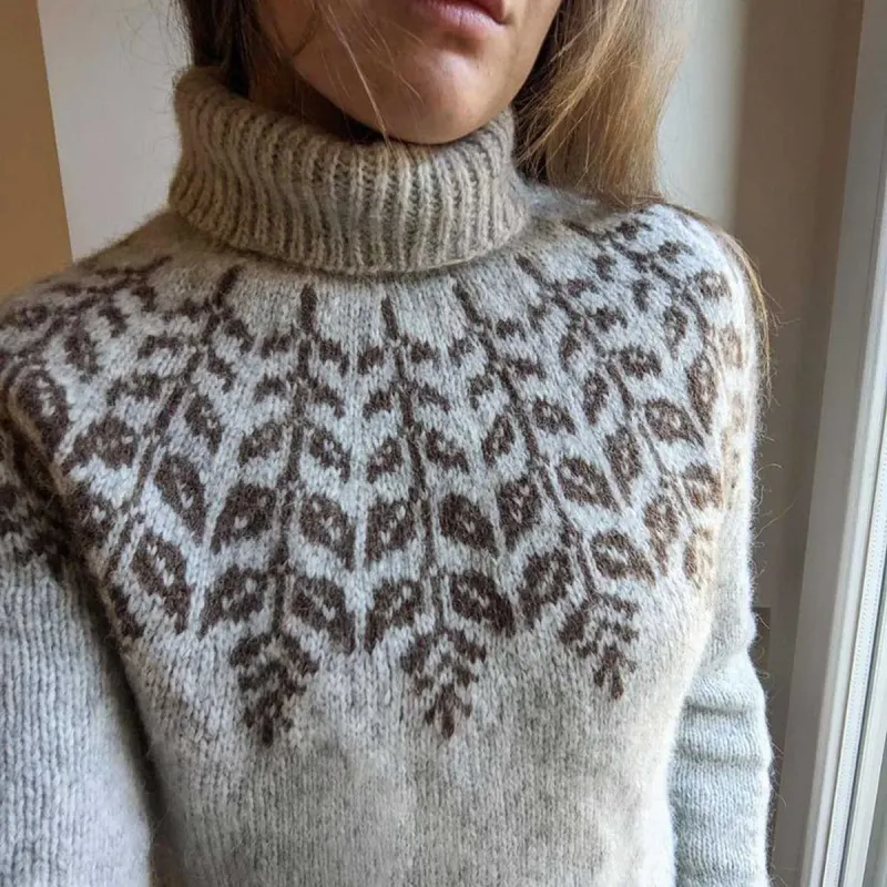 Kristtjørn sweater -  garnpakke  grå-brun 