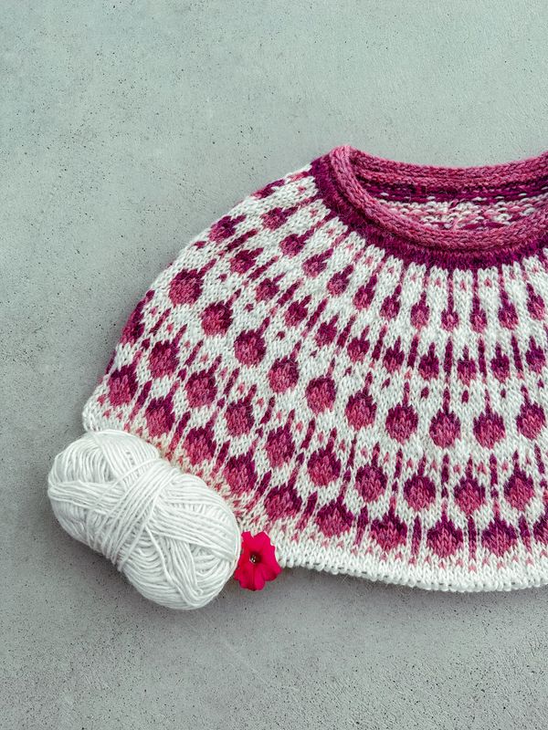 Bringebær Genser - garnpakke