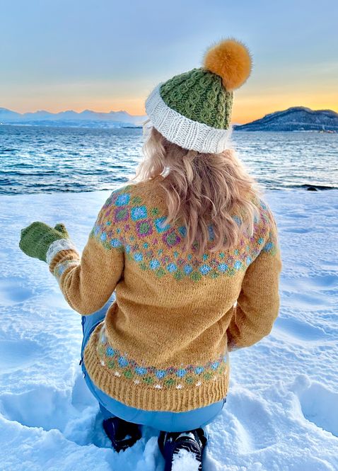 Hovedbilde Blåhatten gul - garnpakke