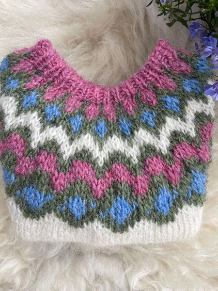 Hovedbilde Kambur genser - hvit garnpakke barn