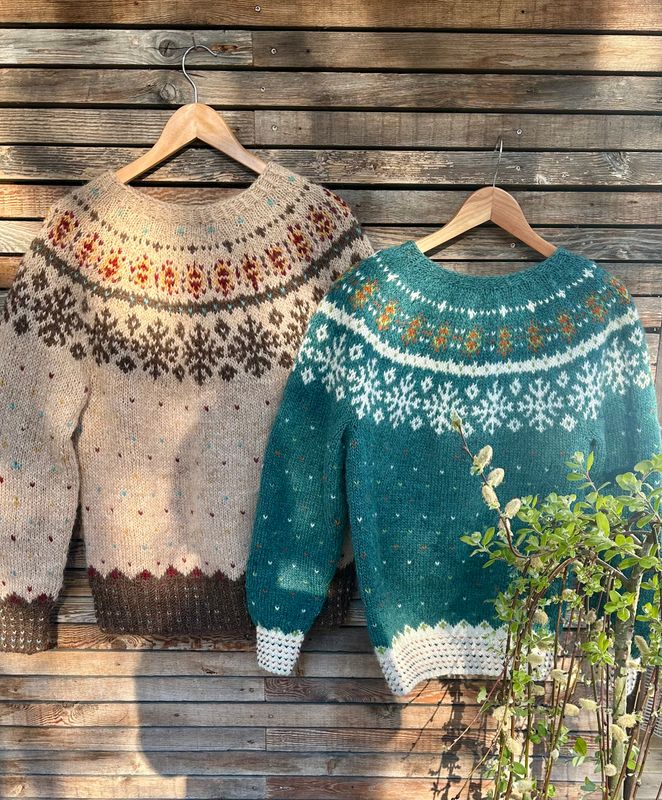 Johannes genseren - garnpakke grønn