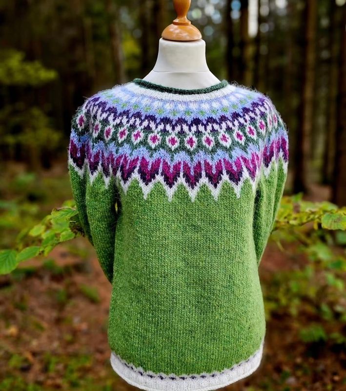 Riddari spring green heather - garnpakke